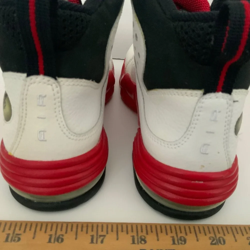 Nike Air Penny III 3 LE GS White Varsity Red Black 344977-101 Mens 4.5Y Sneakers
